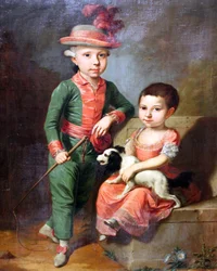 Porträt von Johann Georg von Holzhausen (1771-1846) und seiner Schwester Henriette (1773-1834)